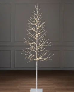 New Lit Winter Birch LED Trees Tabletop & Accent Trees