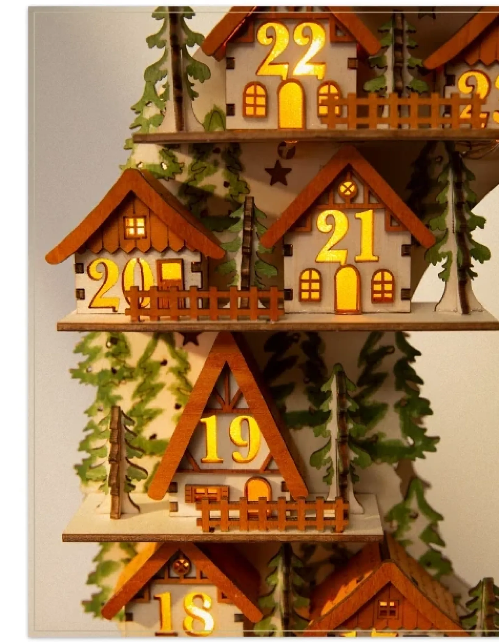 Outlet Lit Wooden Advent Wreaths Decorative Accents|Advent Calendars