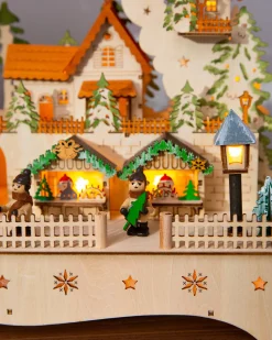 Clearance Lit Wooden Animated Scenes Decorative Accents