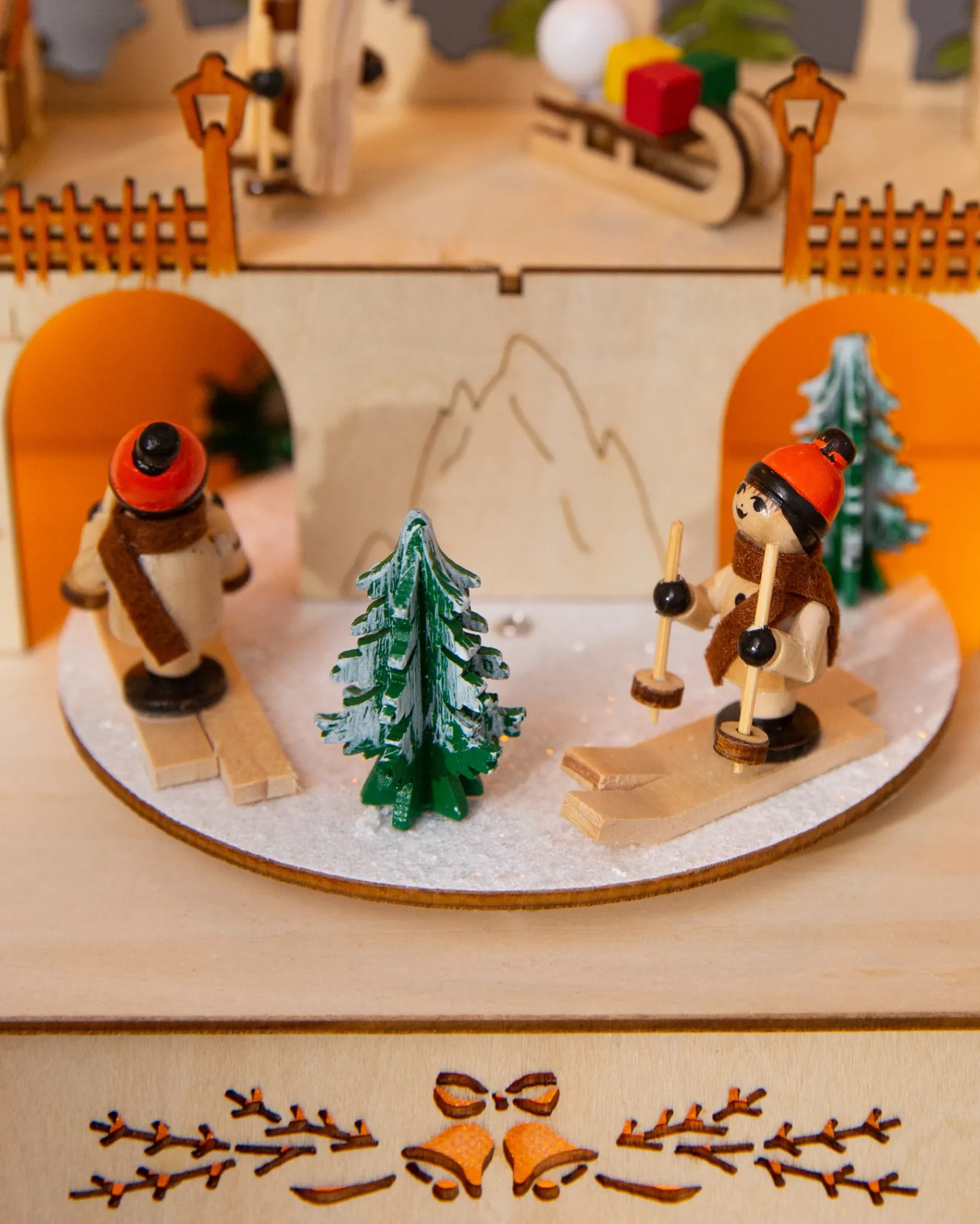 Clearance Lit Wooden Animated Scenes Decorative Accents
