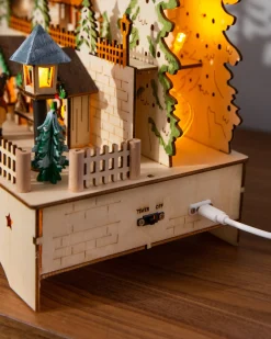 Clearance Lit Wooden Animated Scenes Decorative Accents