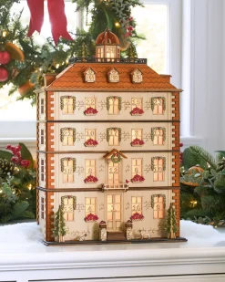 Sale Lit Wooden Christmas Advent Calendars Decorative Accents|Gifts For Christmas
