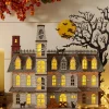 Hot Lit Wooden Halloween Countdown Calendar Decorative Accents