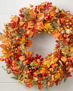 Best Maple Leaf & Japanese Lantern Foliage Wreaths