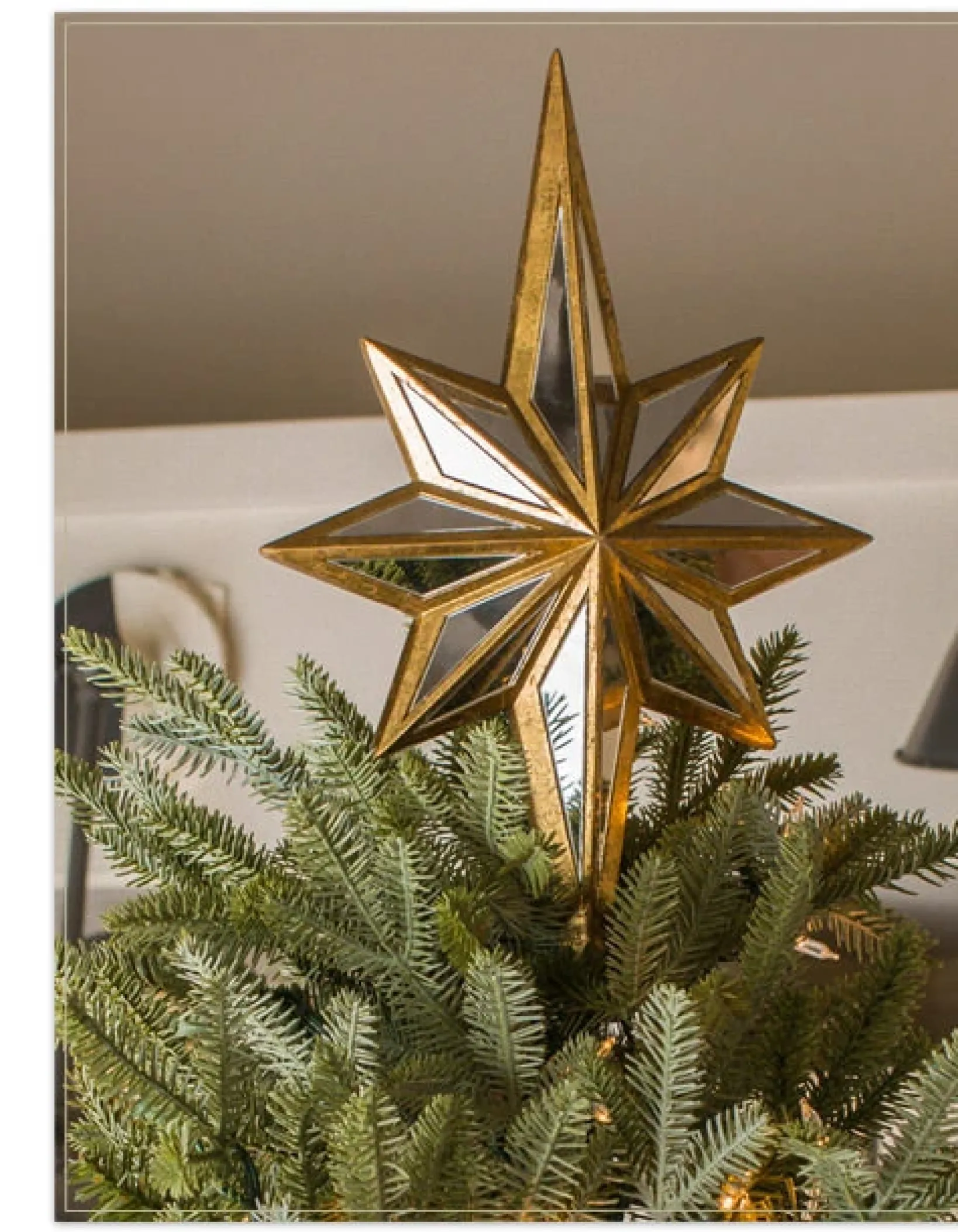Hot Mirrored Star Christmas Tree Topper Toppers