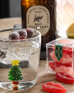 Best Mistletoe Kiss Cocktail Gift Box Platters & Drinkware|Holiday Gourmet Gifts