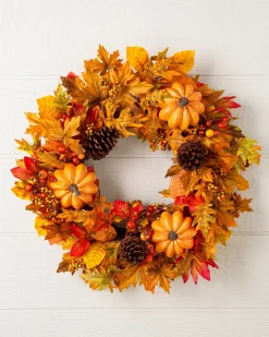 Outlet Outdoor Autumn Traditions Foliage Wreaths|Outdoor Safe