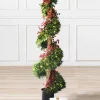 Clearance Outdoor Beacon Hill Cypress Artificial Christmas Topiaries Outdoor Safe
