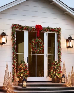 Clearance Outdoor Berry Burst Foliage 26 - 28 Inch|Pre-Lit