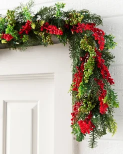 Clearance Outdoor Berry Burst Foliage 26 - 28 Inch|Pre-Lit