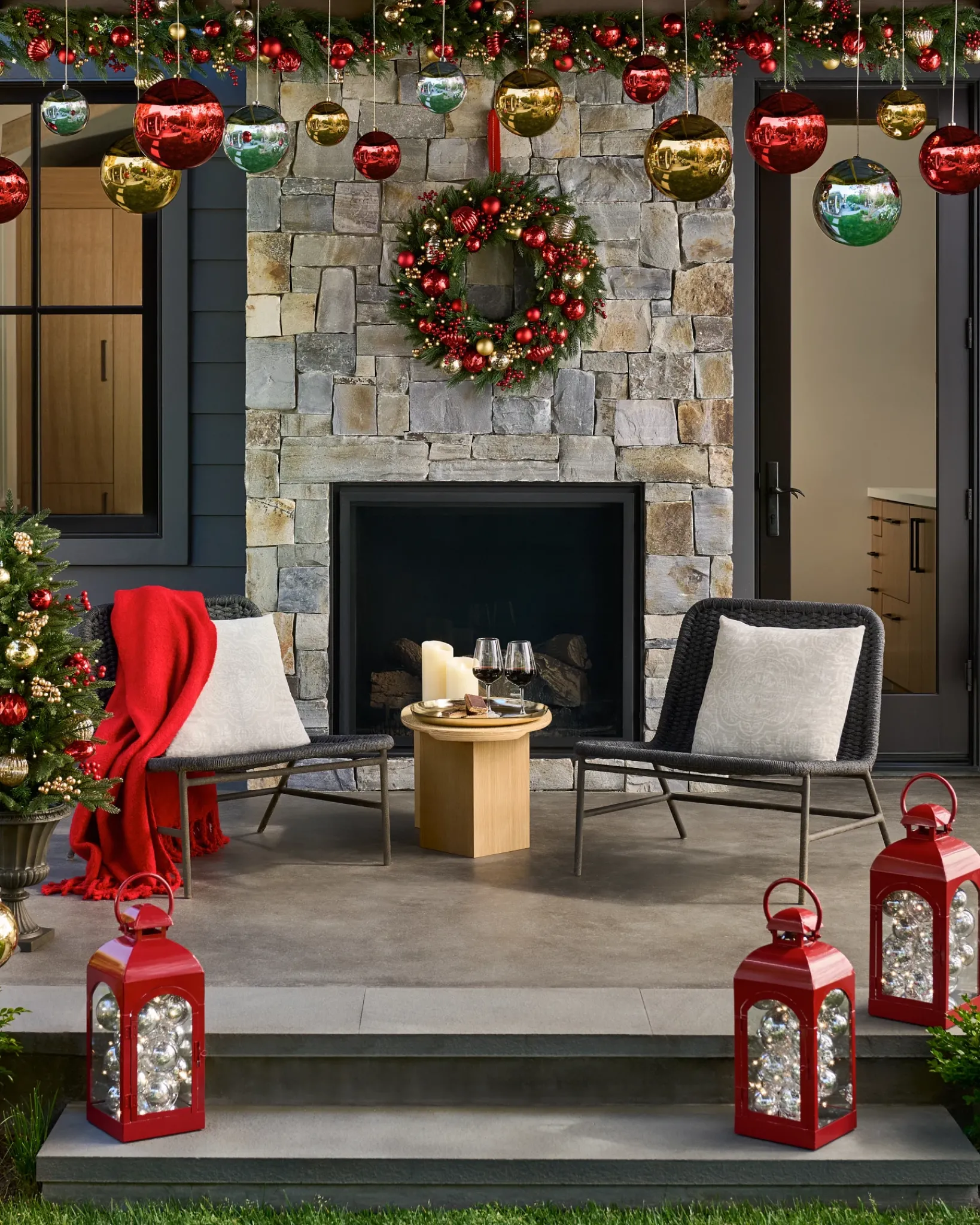Outlet Outdoor Christmas Charm Foliage 26 - 28 Inch|Outdoor Safe