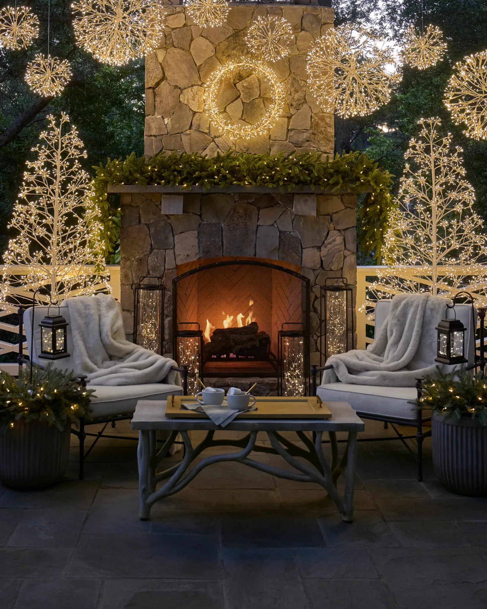 Sale Outdoor Cluster Fairy Starburst Lights Outdoor Lights