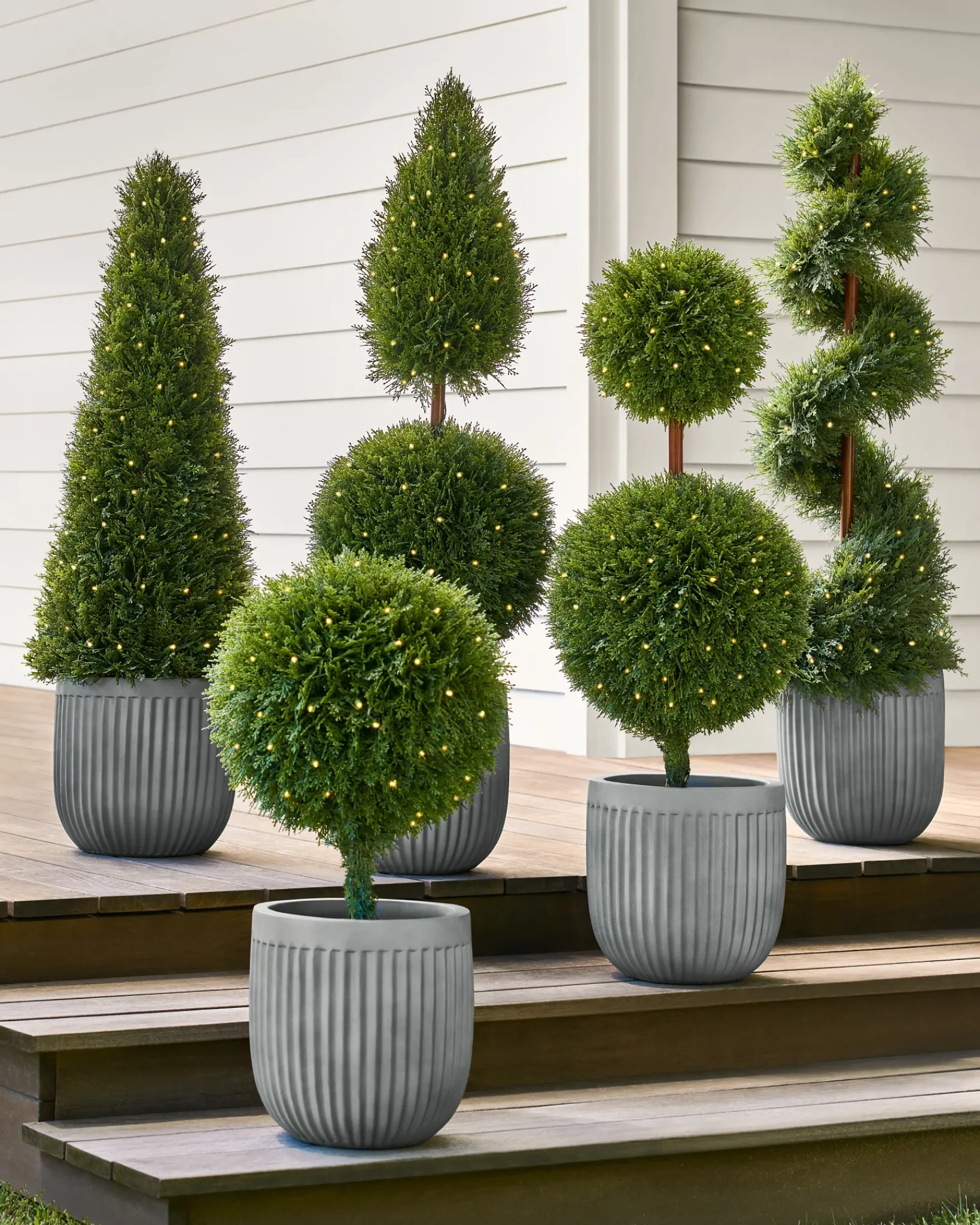 Hot Outdoor Cypress Artificial Christmas Topiaries Outdoor Safe|Topiaries & Potted Flowers