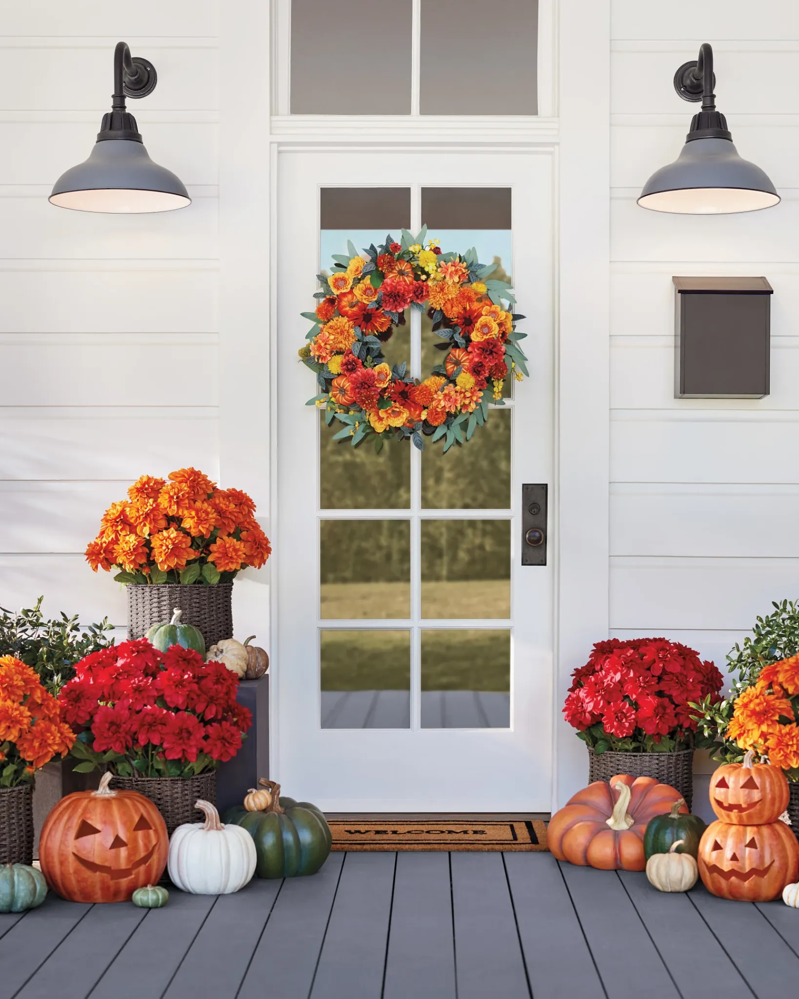Outlet Outdoor Dahlia Festival Foliage Wreaths|Outdoor Safe