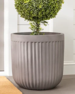 Best Outdoor Fluted Planters Topiaries & Potted Flowers