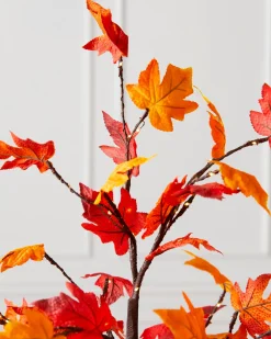 Outlet Outdoor LED Lit Autumn Maple Trees Decorative Accents|Outdoor Safe