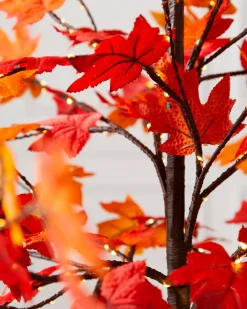 Outlet Outdoor LED Lit Autumn Maple Trees Decorative Accents|Outdoor Safe