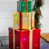 Online Outdoor Lit Stackable Christmas Gifts Yard Decorations