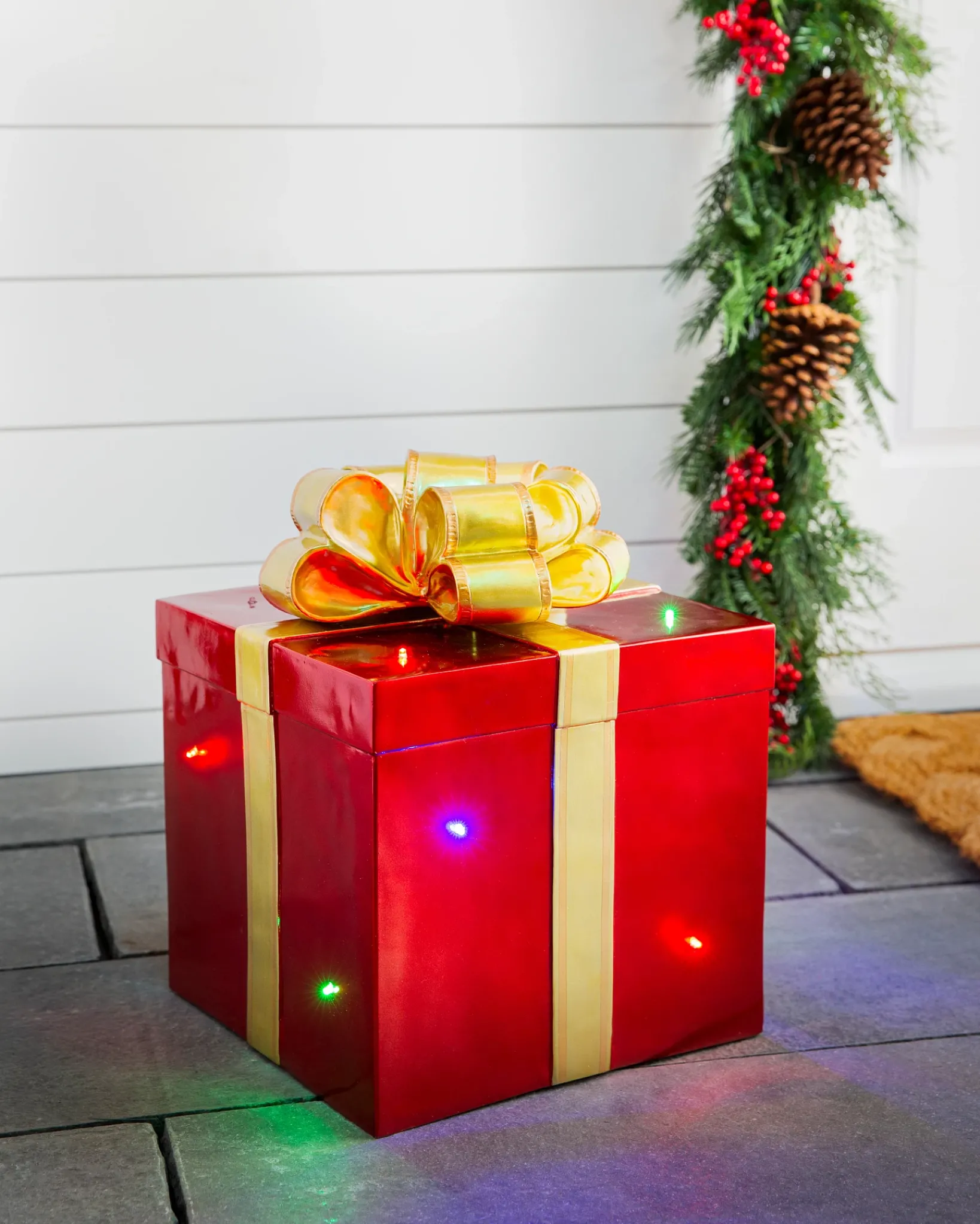 Online Outdoor Lit Stackable Christmas Gifts Yard Decorations