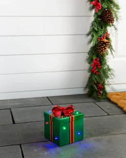 Online Outdoor Lit Stackable Christmas Gifts Yard Decorations