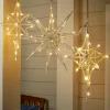 Hot Outdoor Lit Tinsel Stars Outdoor Lights