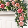 Hot Outdoor Provence Rose Foliage Wreaths|Garlands