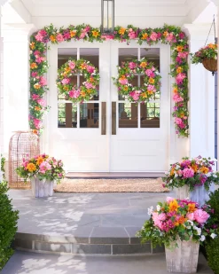 New Outdoor Radiant Peony Foliage Wreaths|Garlands