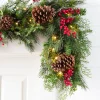 Online Outdoor Red Berry Pine Foliage 18 - 24 Inch|Pre-Lit