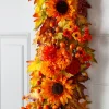 Clearance Outdoor Sunburst Mums Foliage Wreaths|Outdoor Safe