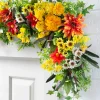 Hot Outdoor Sunrise Dahlia Foliage Garlands|Swags & Hanging Baskets