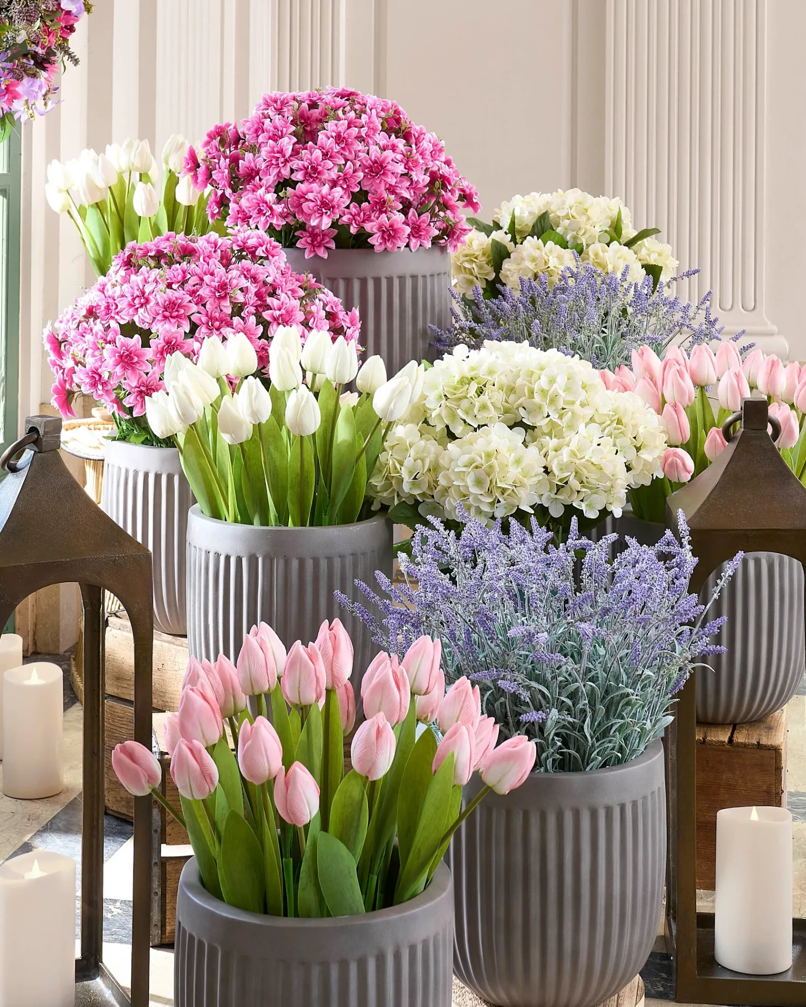 New Outdoor Tulip Garden Foliage Flower Arrangements|Topiaries & Potted Flowers