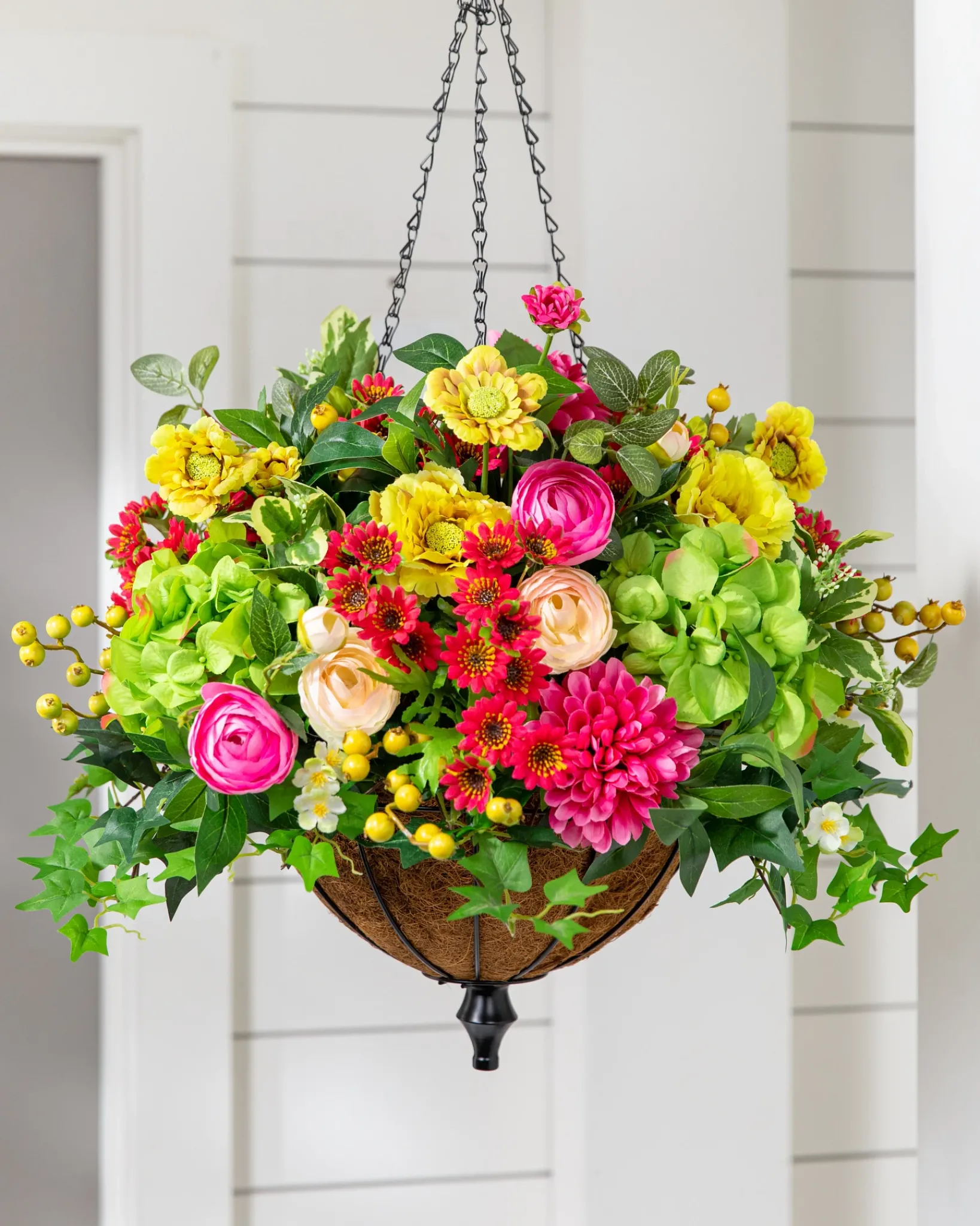 Clearance Outdoor Vivid Blooms Foliage Wreaths|Swags & Hanging Baskets