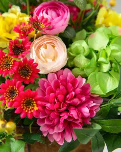 Clearance Outdoor Vivid Blooms Foliage Wreaths|Swags & Hanging Baskets