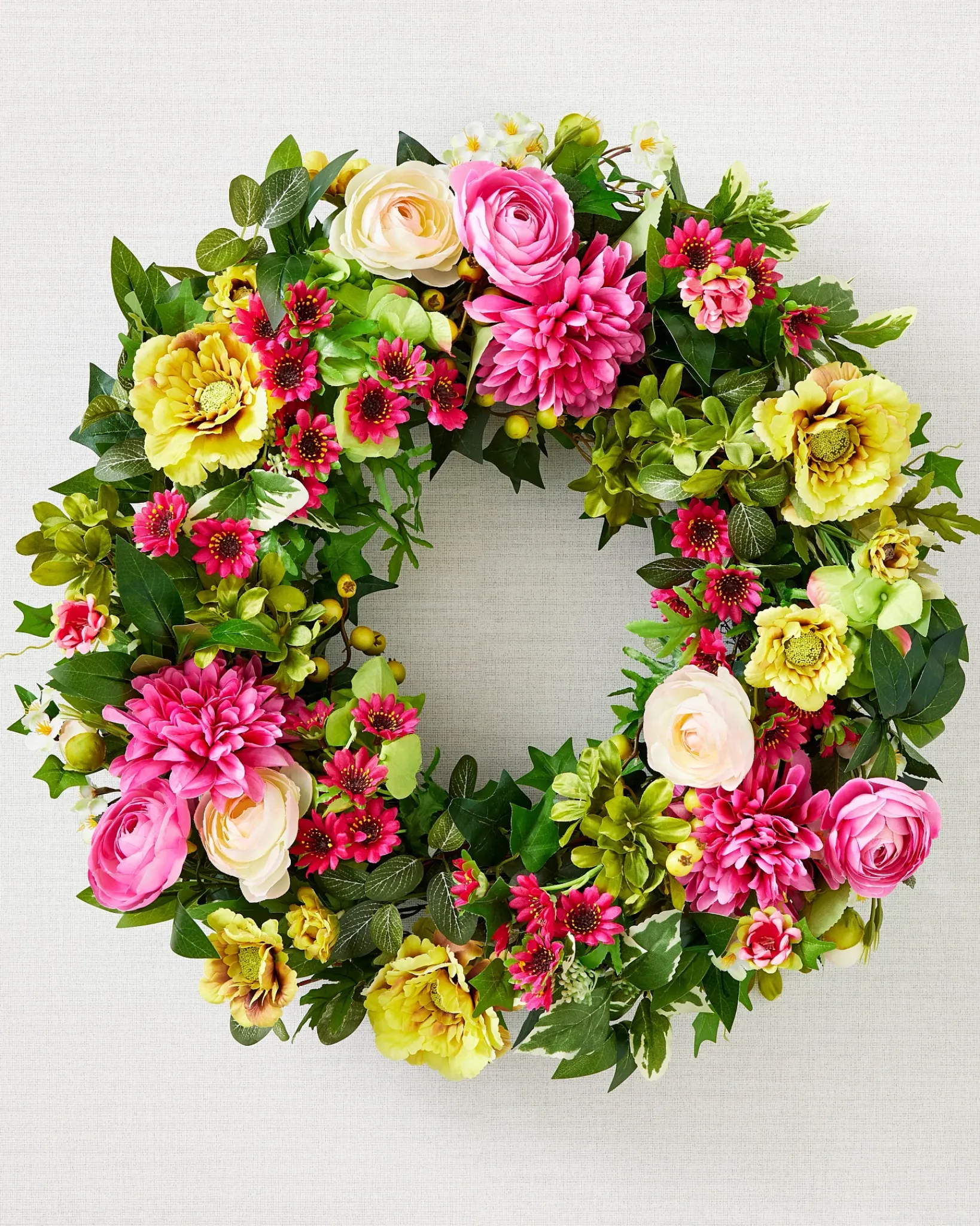 Clearance Outdoor Vivid Blooms Foliage Wreaths|Swags & Hanging Baskets