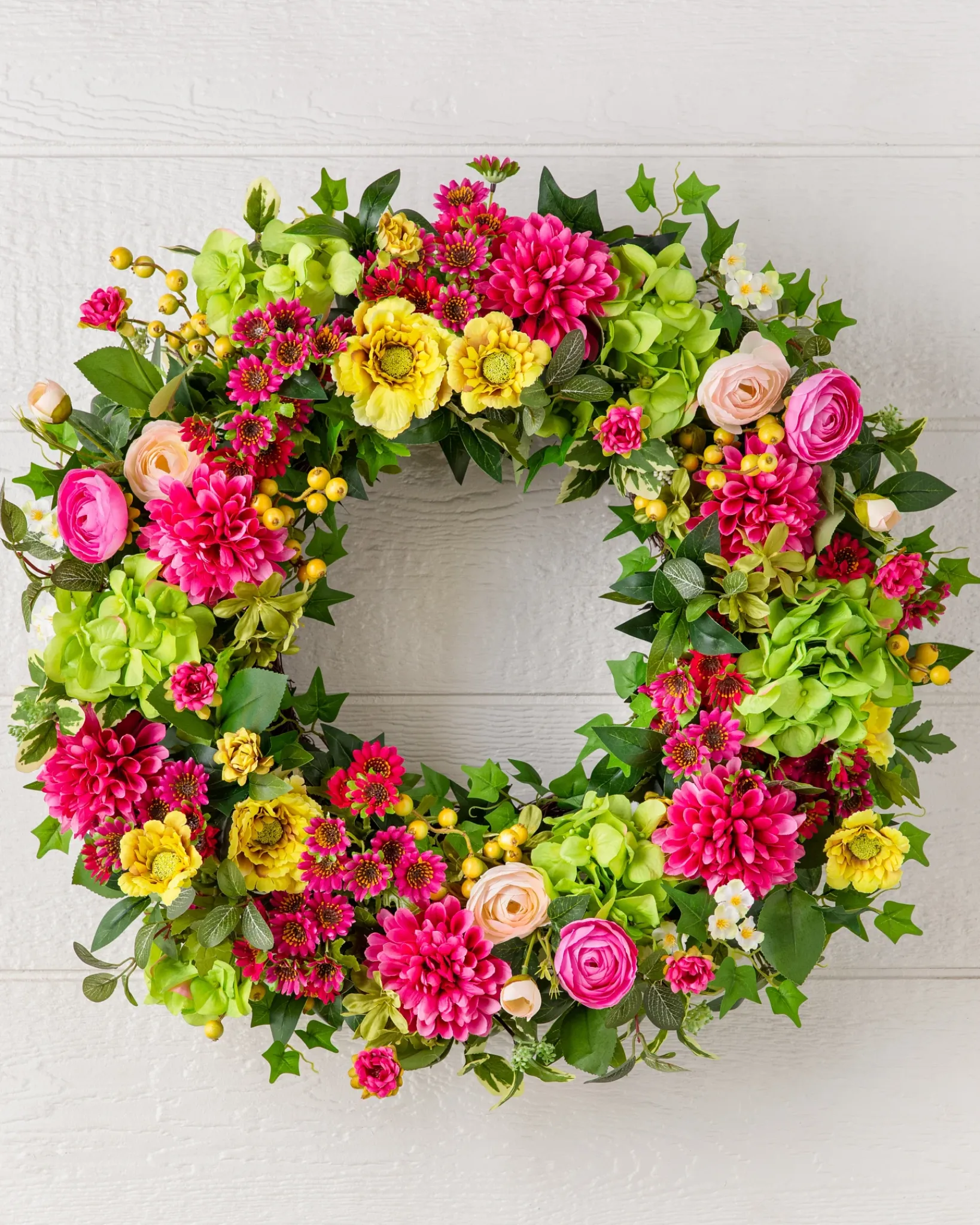 Clearance Outdoor Vivid Blooms Foliage Wreaths|Swags & Hanging Baskets
