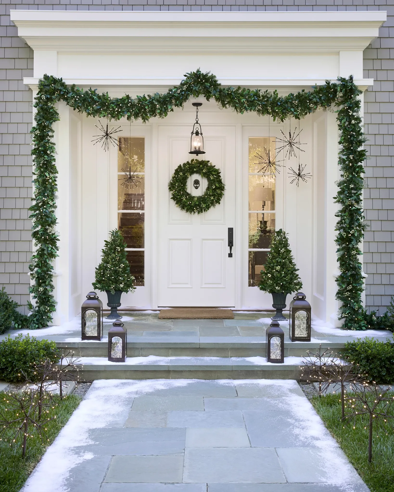 Outdoor White Berry Cypress Foliage 18 - 24 Inch|Pre-Lit