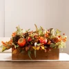Hot Persimmon & Pinecone Foliage Garlands|Topiaries & Potted Flowers