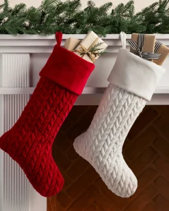 Discount Plush Braid Stockings Stockings & Holders|Personalized Christmas Décor