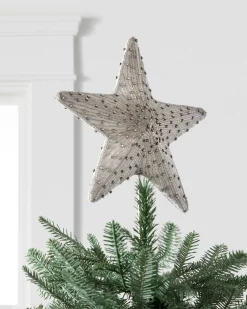 Hot Radiant Star Beaded Christmas Tree Topper Toppers