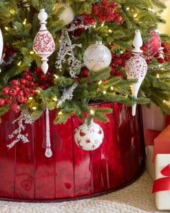 Clearance Red Christmas Tree Collars Skirts & Collars
