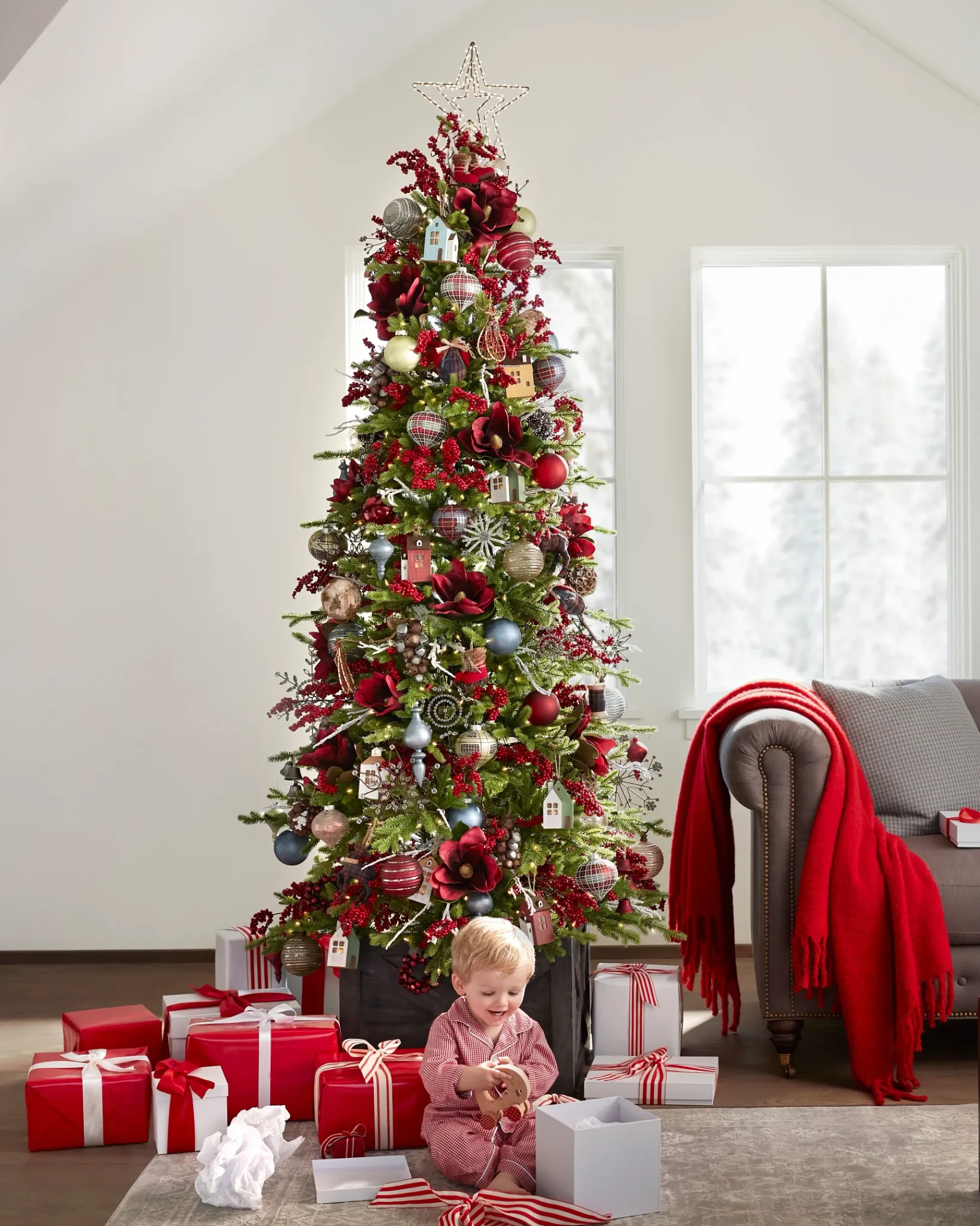 Clearance Red Spruce Trees 7 - 7.5 Feet|Pre-Lit