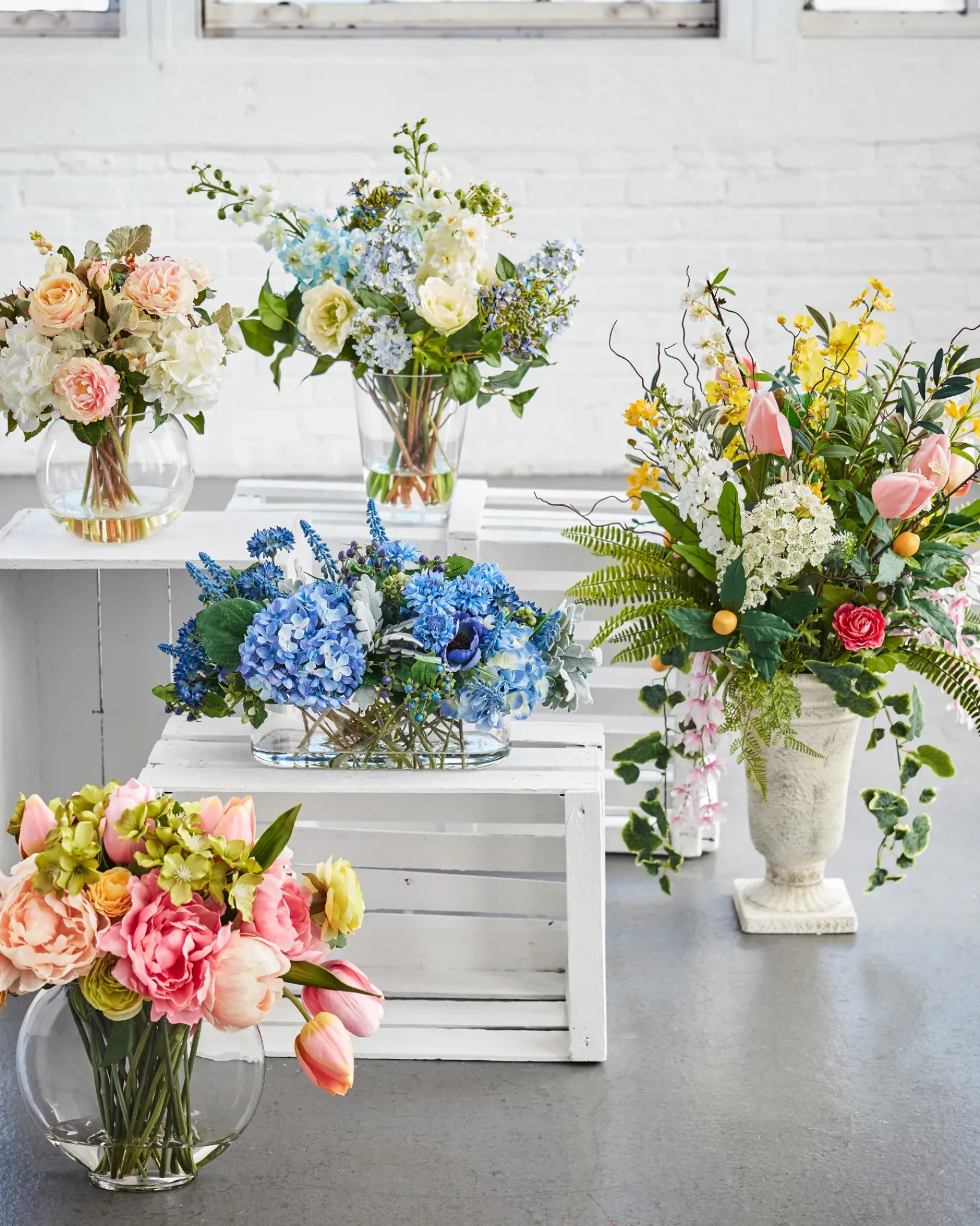New Rhapsody In Blue Floral Flower Arrangements|Topiaries & Potted Flowers