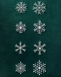 Clearance Rhinestone Snowflake Ornament Set Ornaments