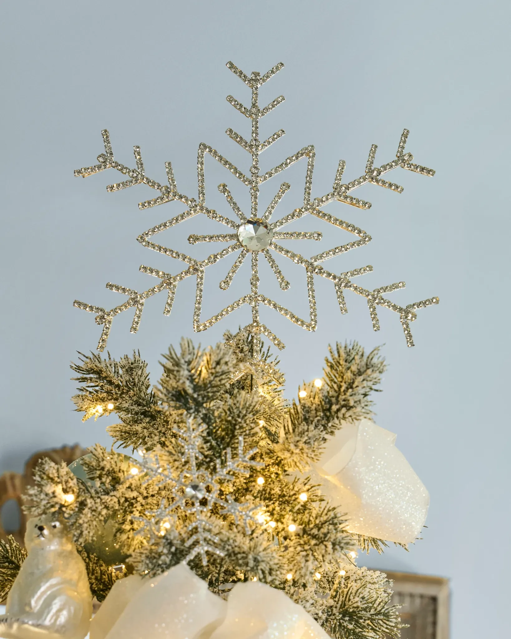 Online Rhinestone Snowflake Tree Toppers Toppers