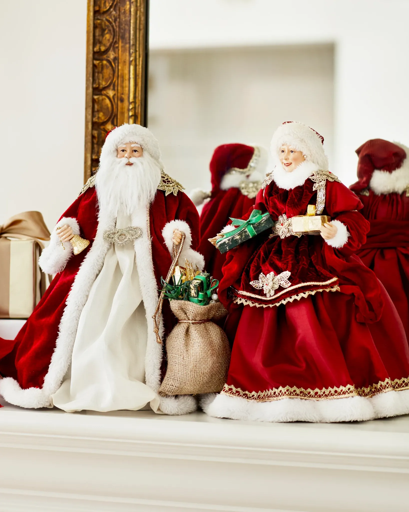Outlet Santa And Mrs. Claus Christmas Tree Toppers Toppers