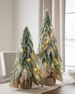 Clearance Snowfall Downswept Tabletop Trees Tabletop & Accent Trees