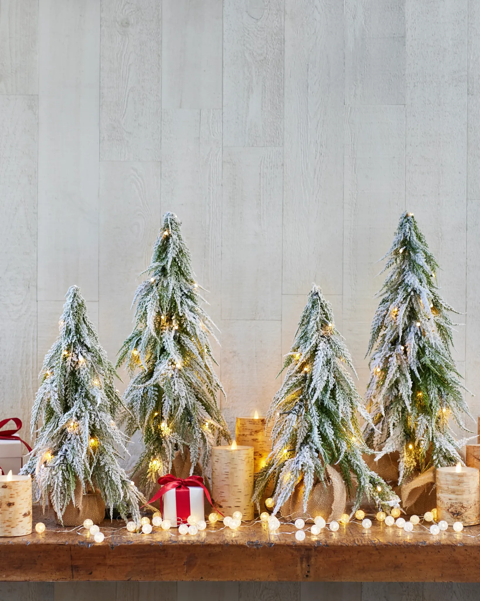 Clearance Snowfall Downswept Tabletop Trees Tabletop & Accent Trees