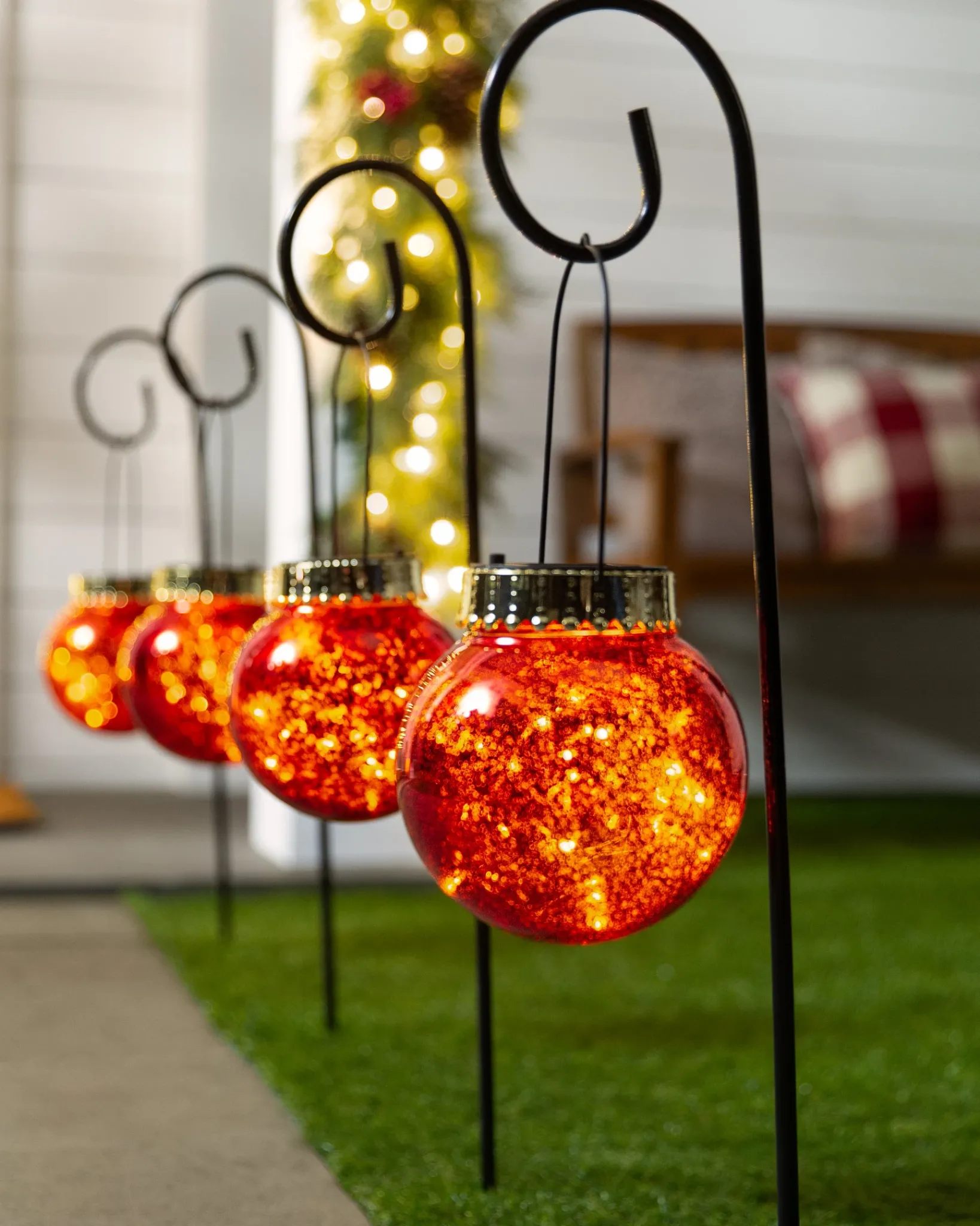 Solar Merry Metallics Pathway Light Sets Yard Decorations|Yard Decorations