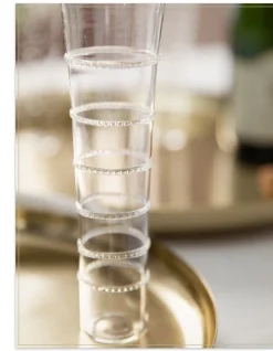 Stipple & Stripe Glassware Platters & Drinkware