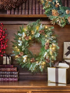 Sale Wintry Woodlands Foliage 26 - 28 Inch|Pre-Lit
